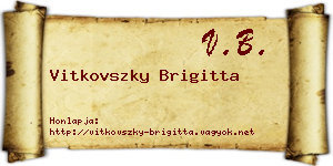 Vitkovszky Brigitta névjegykártya